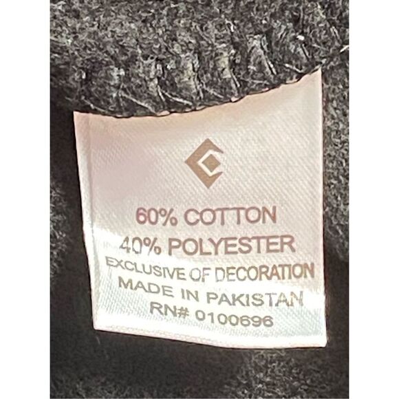 BLACKJACK MEN’S MEDIUM Black Pullover  Hoodie with Gold Trim - Picture 8 of 10